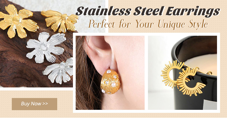 Perfect for Your Unique Style Stainless Steel Earrings Buy Now >>